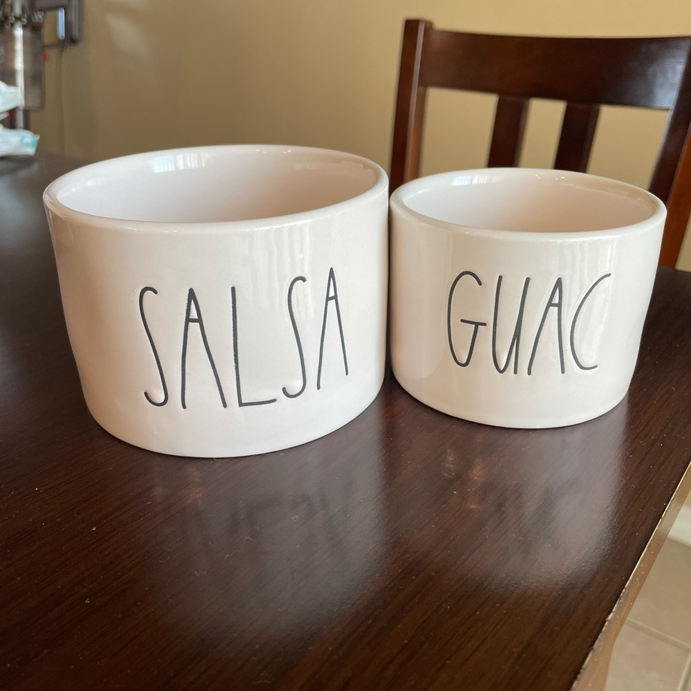 Rae Dunn salsa and guac